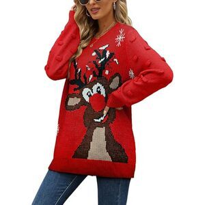 Ugly Christmas Sweater Pullover Sweater Pullover Crewneck  size XXL